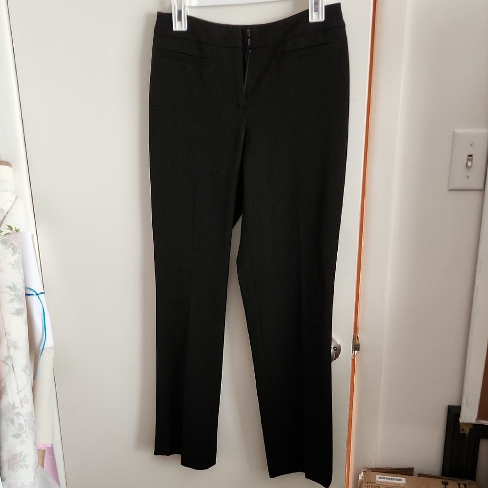 Anne Klein Black Straight Leg Dress Pants 4P